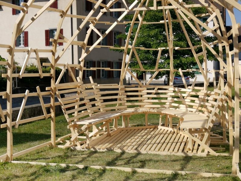 Foto des Gerippes der Leueskulptur Foto des Gerippes der Leueskulptur