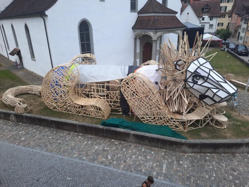 Foto der Leueskulptur Foto der Leueskulptur