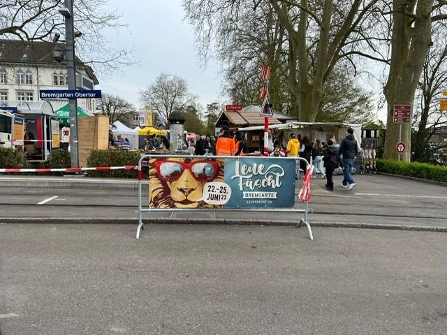 Foto einer Werbeblache am Ostermarkt Bremgarten Foto einer Werbeblache am Ostermarkt Bremgarten